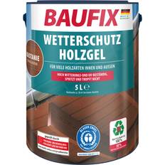 Houtbescherming Verf Baufix Weerbeschermende Houtgel 5 Liter Bruin