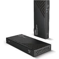 Lindy 150m Cat.6 Displayport &USB KVM HDBaseT Ext IR/RS232, KVM Switch, Schwarz