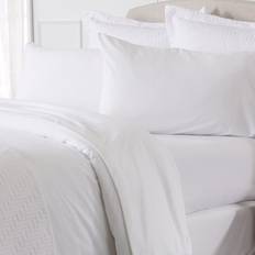 Great Bay Home Twin XL Flannel Jersey Bed Sheet White