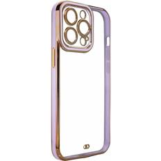 OEM iPhone 12 Pro Max Skal Gold Frame Lila