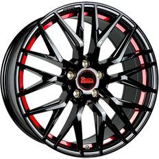 18" - 5/108 Autofelgen Mam RS4 black painted red inside 8.0Jx18 5x108 ET45