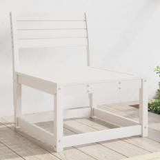 Holz Lounge-Sets vidaXL Gartensofa Weiß Massivholz Kiefer Lounge-Set