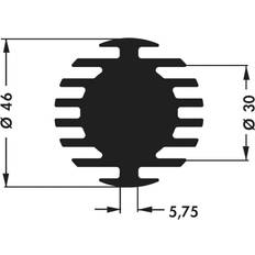 Computer Cooling Fischer Elektronik SK 598 15 SA LED Kühlkörper 46 mm x 15 mm