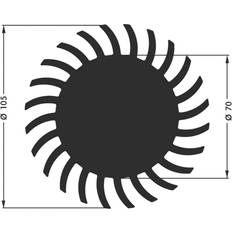 Computer Cooling Fischer Elektronik SK 584 25 SA LED Kühlkörper 1.5 K/W 105 mm x 25 mm