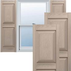 Windows Ekena Millwork 14-3/4 Lifetime Vinyl Standard 2 Equal Raised Panel Window Shutter Height 41"