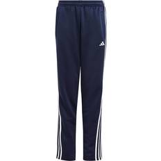 Blu Pantaloni Adidas Junior Train Essentials Aeroready 3 Stripes - Legend Ink/White