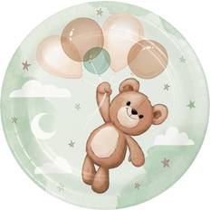 Articoli per Feste Creative Converting Piatto Carta 18 cm- 8 pezzi Teddy Bear Taglia Unica