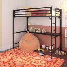 Kid's Room DHP Miles Metal Twin Loft Bed with