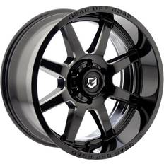 Car Rims Off Road 762BM Pivot 20x9 6x5.5" +18mm Black/Milled Wheel Rim 20" Inch