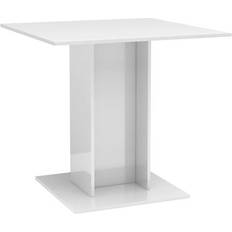 vidaXL 800258 High Gloss White Dining Table 80x80cm