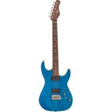 Transparent Electric Guitars Michael Kelly MK62FTBMCR Transparent Blue