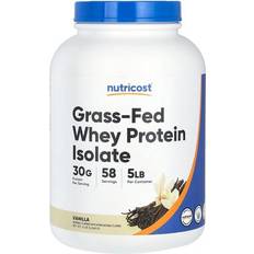 Nutricost Grass-Fed Whey Protein Isolate Vanilla 5 lbs