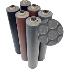 Withstand Floor Heating Flooring Rubber-Cal "Coin-Grip" Vinyl Flooring Roll 2mm x 4ft x 10ft Roll Brown