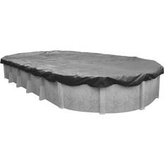 Pool Parts Robelle Ultimate 16 ft. x 25 ft. Oval Charcoal Solid Above Ground Winter Pool Cover