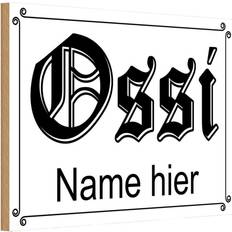 Vianmo Holzschild Ossi Name hier Poster