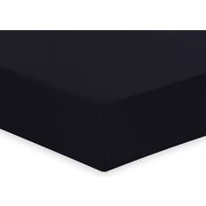 my home Double Polycotton Fitted Bed Sheet Black