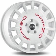 Vita Bilfälgar OZ Rally Racing White Red Lettering 8x18 5/112 ET45 B75