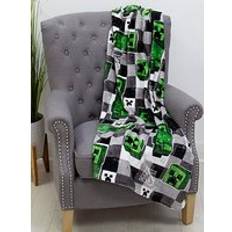 Minecraft Scribble Fleece Blankets Grey