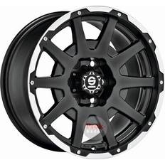 Sparco Alufelgen dakar 7,5x17 et 24 6x139,7 matt black lip poliert+rivets