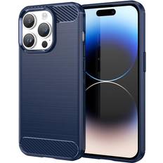 A-One Brand 15 Pro Mobilskal Carbon Flexible Blå