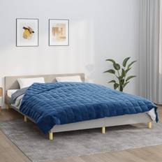 vidaXL Tyngdtäcke Blå 220x240 cm 11 kg Tyg Filt Blå