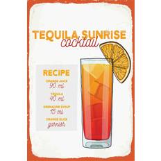 Interior Details Vianmo Holzschild 20x30 cm Tequila Sunrise Poster