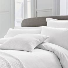 Egyptian Cotton Duvet Covers Fine Linens Andaz Duvet Cover White (200x200cm)