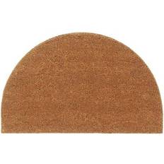 vidaXL Natural Half Round Tufted Coir Door Mat 50x80 cm Brown, Natural cm