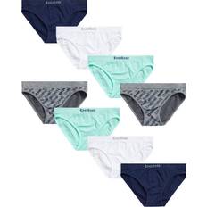 Blue Panties Children's Clothing Bebe Girls' Underwear Pack Seamless Microfiber Bikini Panties S-L Medium, Cool Mint/Navy