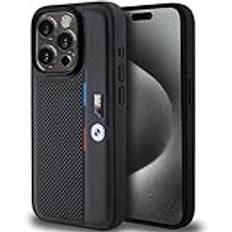 BMW BMHCP15X23PUPVK iPhone 15 Pro Max 6.7 black/black hardcase Perforated Tricolor Line