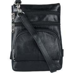 Leather Biker Hook Waist Belt Bag with Thigh Strap, Black