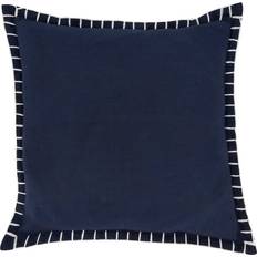 Cushion Covers Saro Minimalist Chic Chunky Whip Stitch Cushion Cover Blue (50.8x50.8)