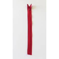 Röda Blixtlås YKK YKK Dold Dragkedja Fast Röd 4mm 40cm