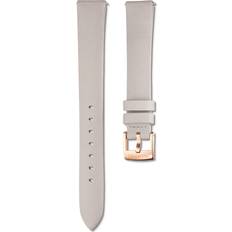 Swarovski Watch Straps Swarovski Uhrenarmband, 14 mm Breite, Leder, Grau, Roségoldfarbenes Finish 18 cm