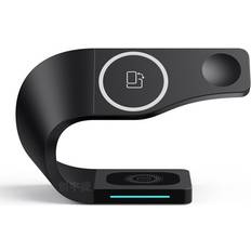 FoneFunShop 3-in-1 Desktop Wireless Charging Stand Compatible With iPhone Watch and Pods Black