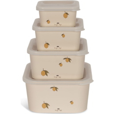 Konges Sløjd Lemon Print Food Container Lunch Boxes Set of 4