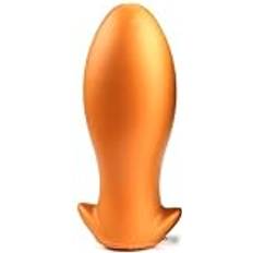 CIONIC Analplugg Super Size Dildo Butt Plug Mjuk Silikon Anal Plug Prostata Massage Anus Anal Sexleksaker Ingen Vibrator Butt Plug Gold XL storlek