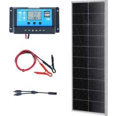 VEVOR 100W Monocrystalline Solar Panel Kit 12V Solar Panel & Charge Controller