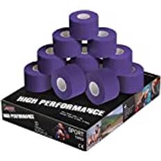 Kinesiology Tape Alpidex 12 x Sporttejp 10 m x 3,8 cm Sport Tape Bandage Många Färger Sportband Hudvänligt Handboll Fotboll Volleyboll, Kinesiotape und Tape:lila