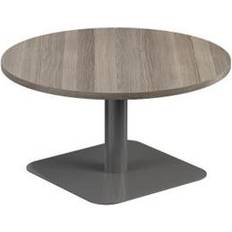 Chrome Coffee Tables VIVACE Low Grey Oak/Silver Coffee Table 80cm