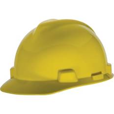 Adjustable Headgear MSA V-Gard&reg; Slotted Cap With Staz-On Suspension, Yellow Pkg Qty