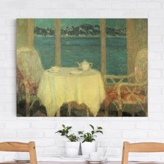 Klebefieber Henri Le Sidaner - Terrace By The Sea Green Décoration Murale 30x40cm