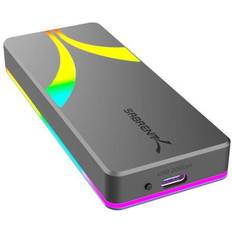 Sabrent Rocket RGB USB C 20Gbps M.2 SATA/NVMe SSD-kabinett EC-RGBG