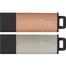 Centon USB 3.0 Flash Drives, 64GB, Silver/RSG, Pack Of 2 Flash Drives