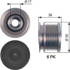 Piezas de vehículo Gates OAP7124 Rueda Libre Alternador 38 PowerGrip