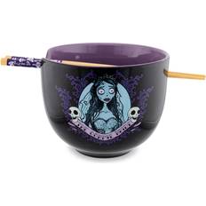 Morado Juegos de Vajilla Silver Buffalo Corpse Bride Emily 20-Ounce Ramen Bowl and Chopstick Set Juego de Vajilla