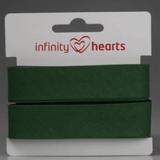 Snedslå Band Infinity Hearts Kantband/Snedslå Bomull 40/20mm 82 Grön 5m