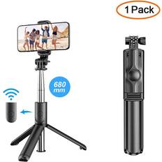 a-S03 1 pack New Wireless Bluetooth Selfie Stick Mobile Phone Holder Retractable Portable Multifunctional Tripod With Wireless Remote Shutter