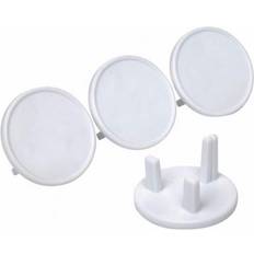 White Socket Cover Zexum Zexum UK 3 Pin Round Child & Baby Safety Electric Outlet Socket Covers 1 Pack White
