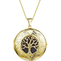 LOVELOX Large Tree of Life Personalised Locket - Gold